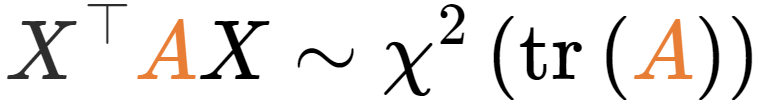 A quadratic form in a standard normal random vector has a chi-square distribution.